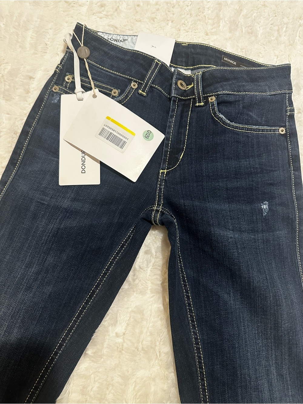 Dondup Women's Indigo Skinny Jeans with Contrast Stitching